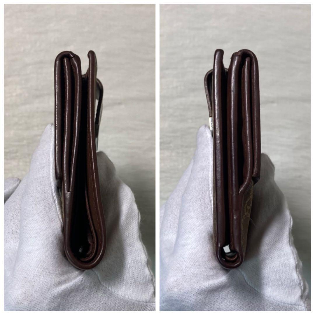 最終価格　美品　GUCCI グッチ　二つ折り　財布　キャンバス　GG柄　茶色