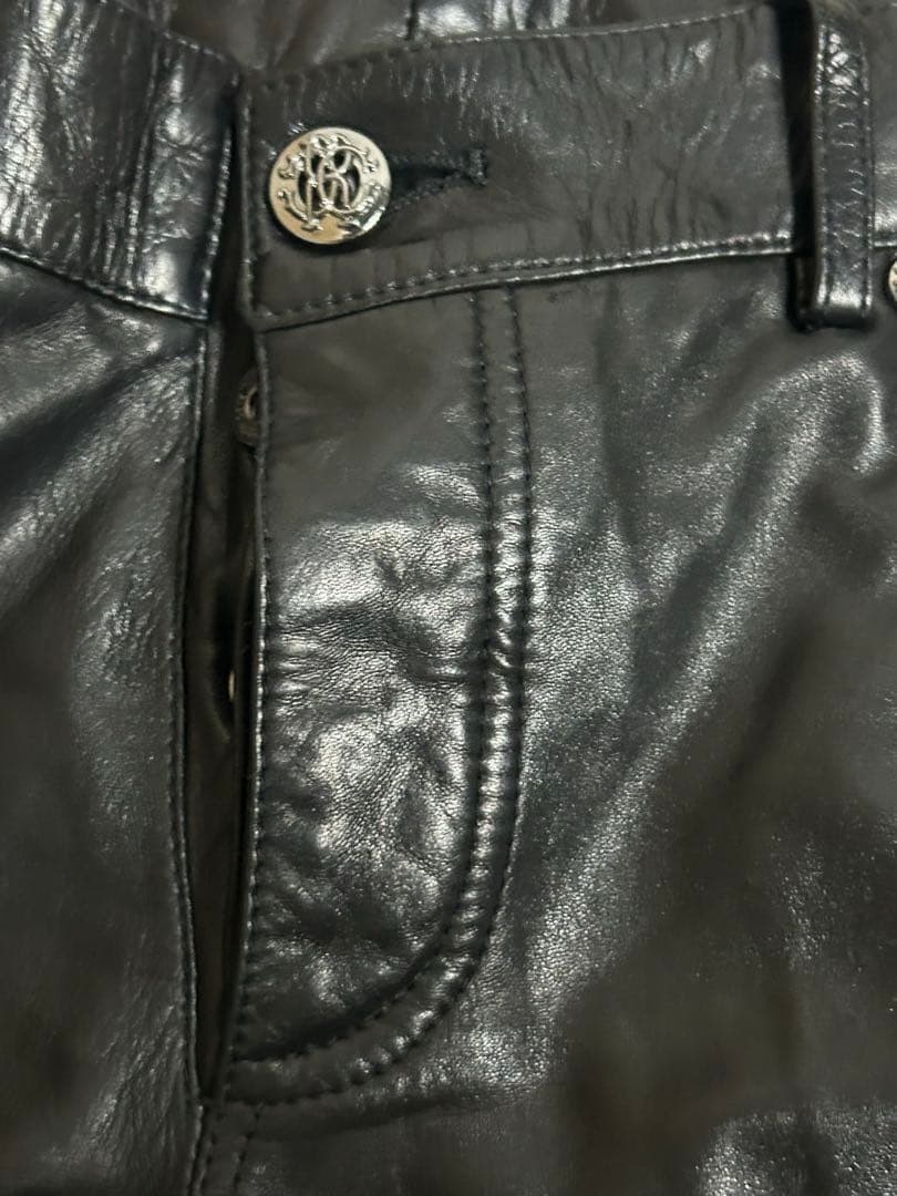 Roberto Cavalli レザーパンツ