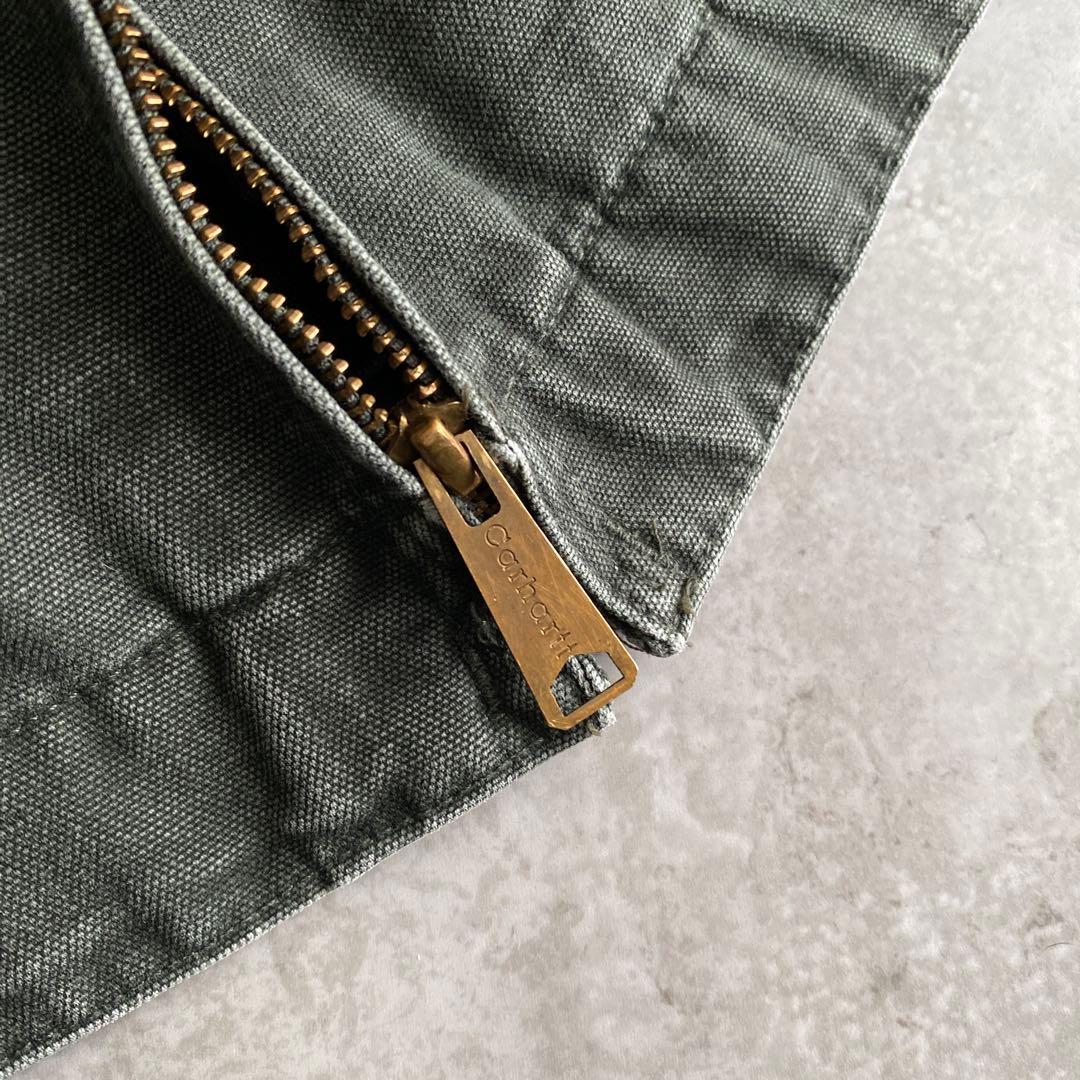 10s カーハート デトロイト ジャケット 企業ロゴ刺繍 3XL モス MOS