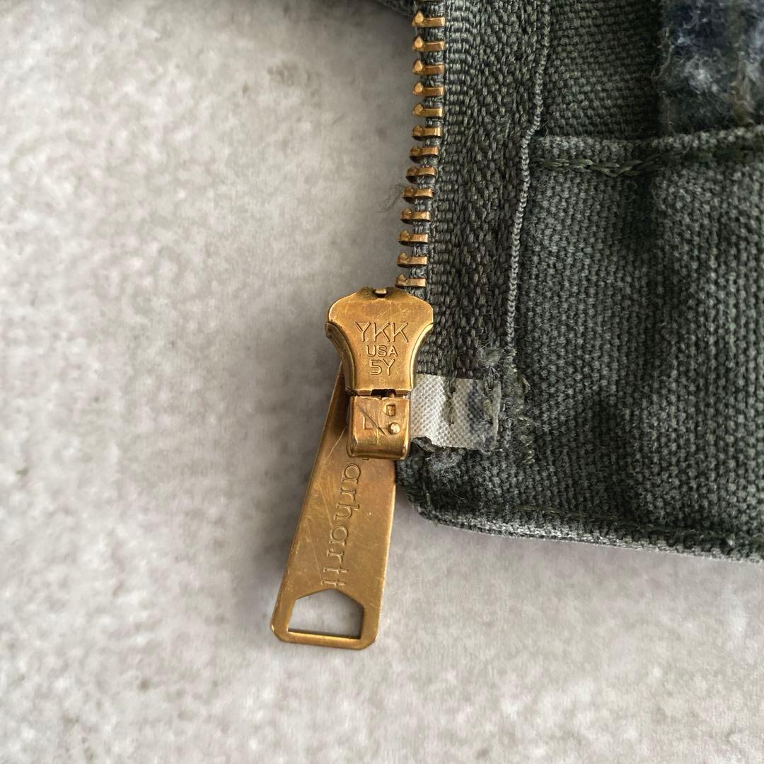 10s カーハート デトロイト ジャケット 企業ロゴ刺繍 3XL モス MOS