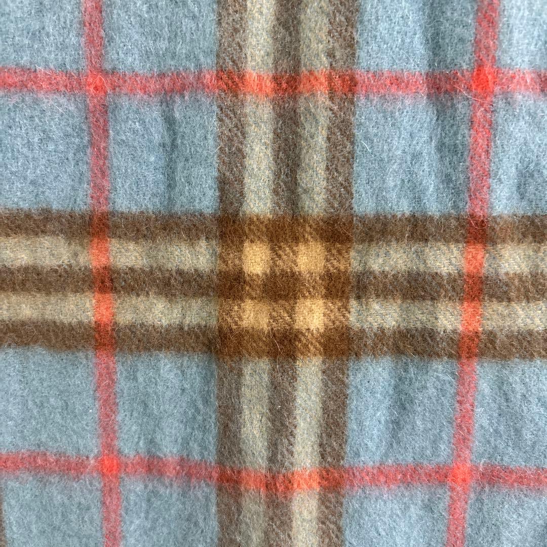 バーバリー BURBERRY カシミヤ100% マフラー ブルーチェック
