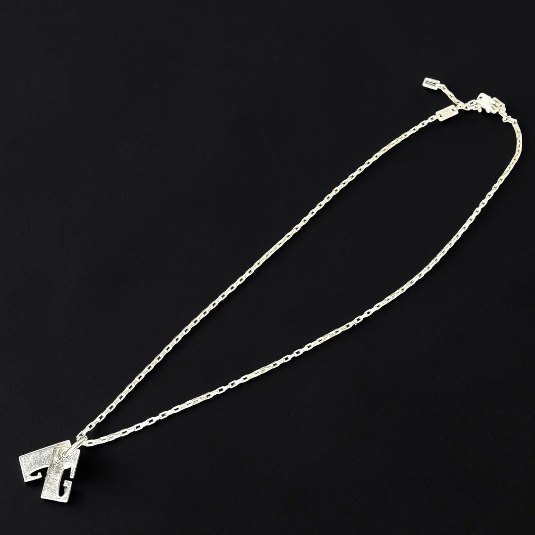 【美品☆箱付き】グッチ　GUCCI ネックレス　ダブルプレート　シルバー　925