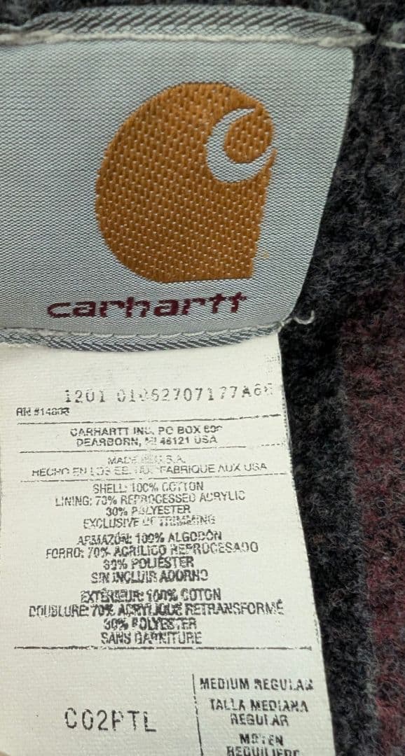 Carhartt Michiganchorecoat C02PTL M USA製