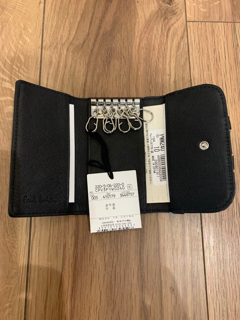【新品・未使用】Paul Smith キーケース ブラック 牛革 タグ付き