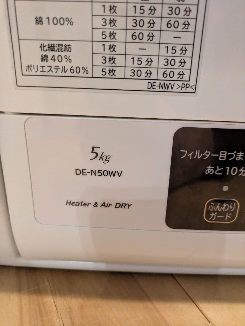 日立、5kg DE-N50WV、ジャンク