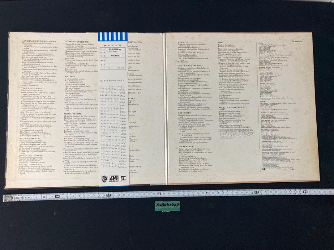 JAMES TAYLOR　マッド・スライド・スリム　洋楽　レコード　LP　上林