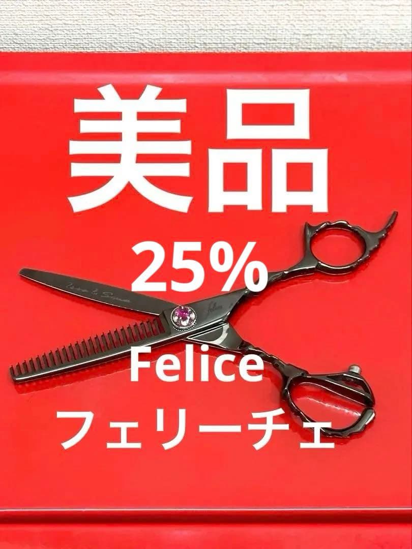超美品！美容師 セニング 梳き率約25%すきバサミ ハサミ 鋏 6インチ 右利き