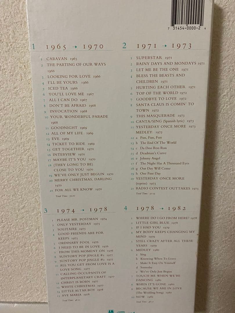 CARPENTERS ベストヒット集 1965-1982