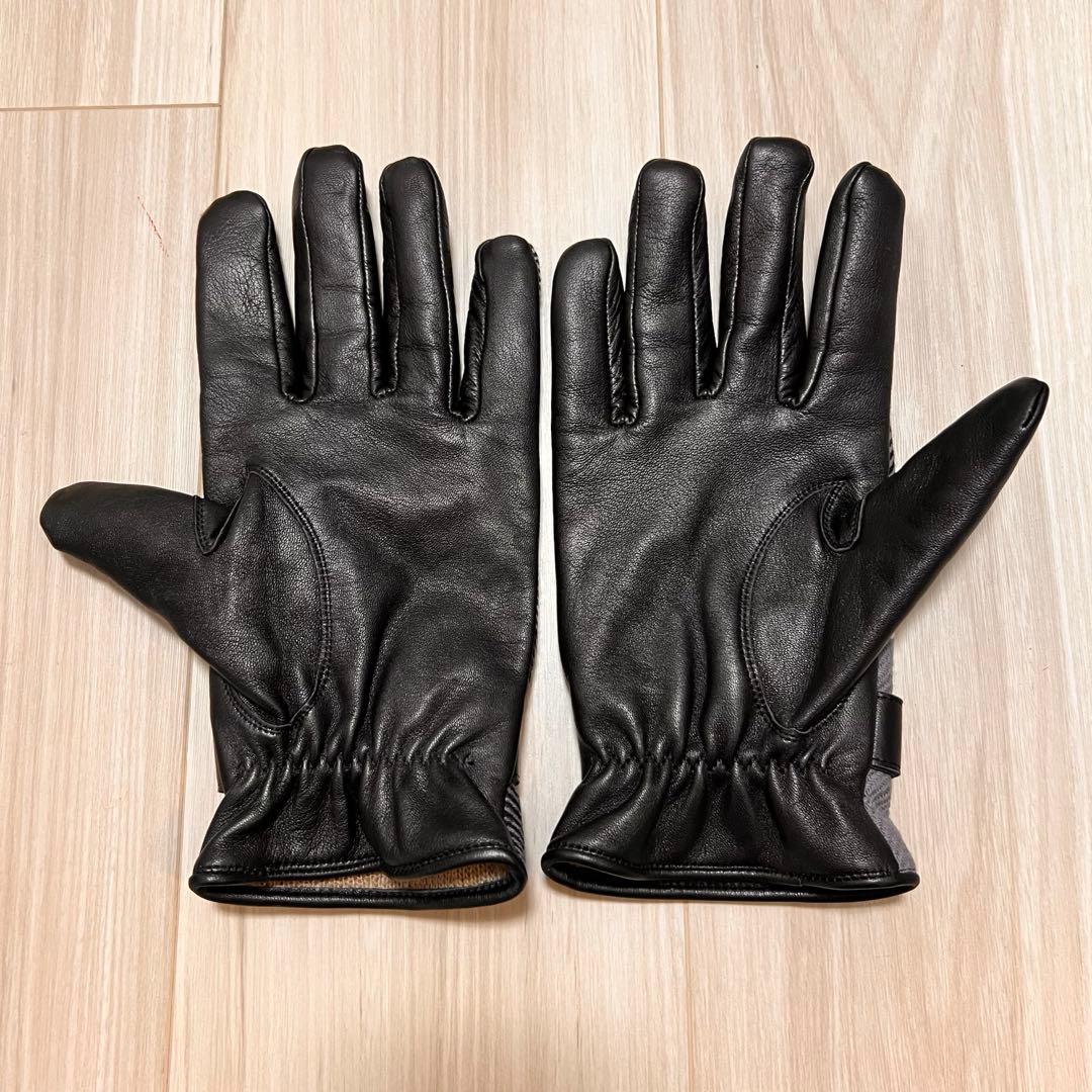 【新品】ブラックレーベル　BLACKLABEL メンズ手袋　牛革　ブラック