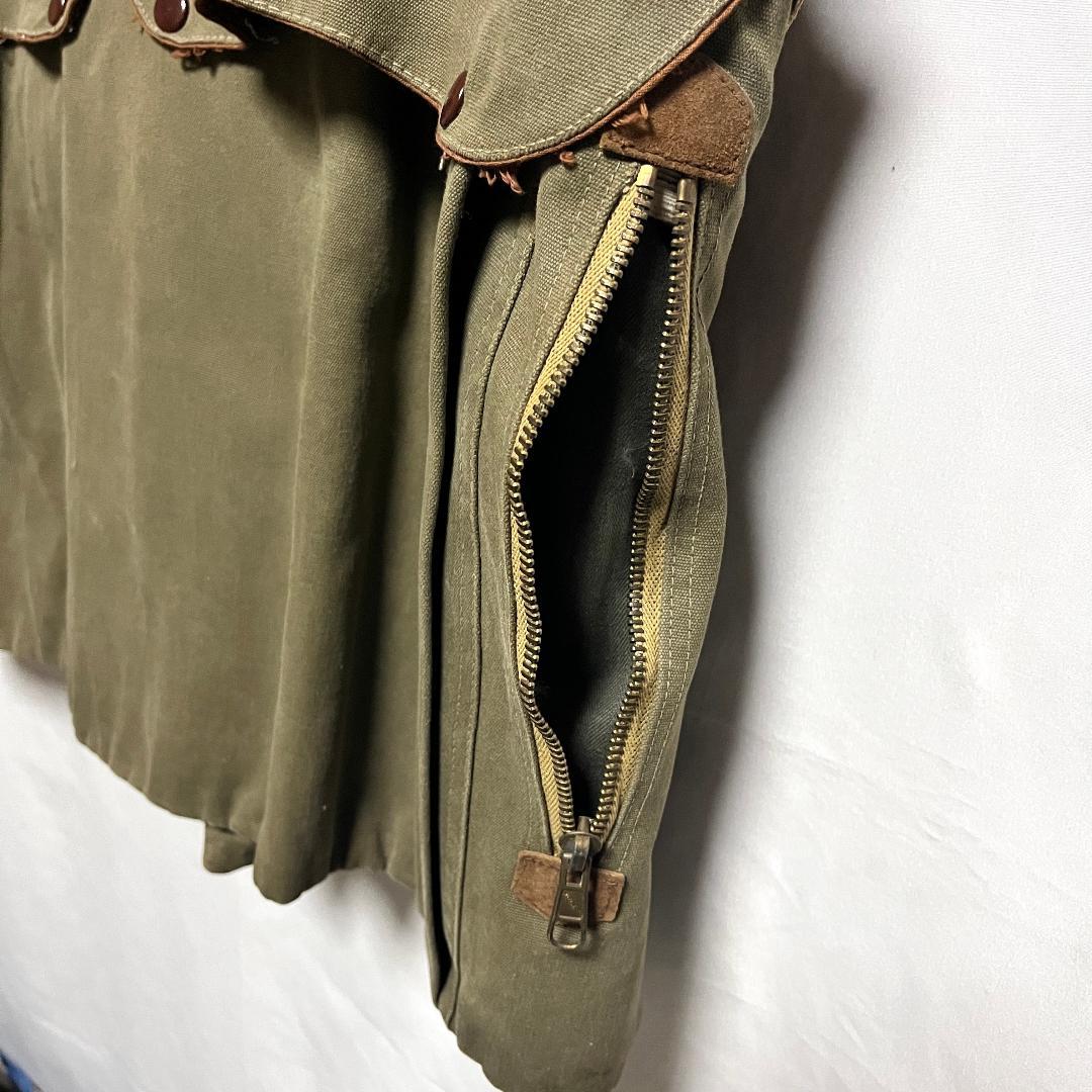 トップス 60s SAFARI HUNTING CANVAS & LEATHER VEST
