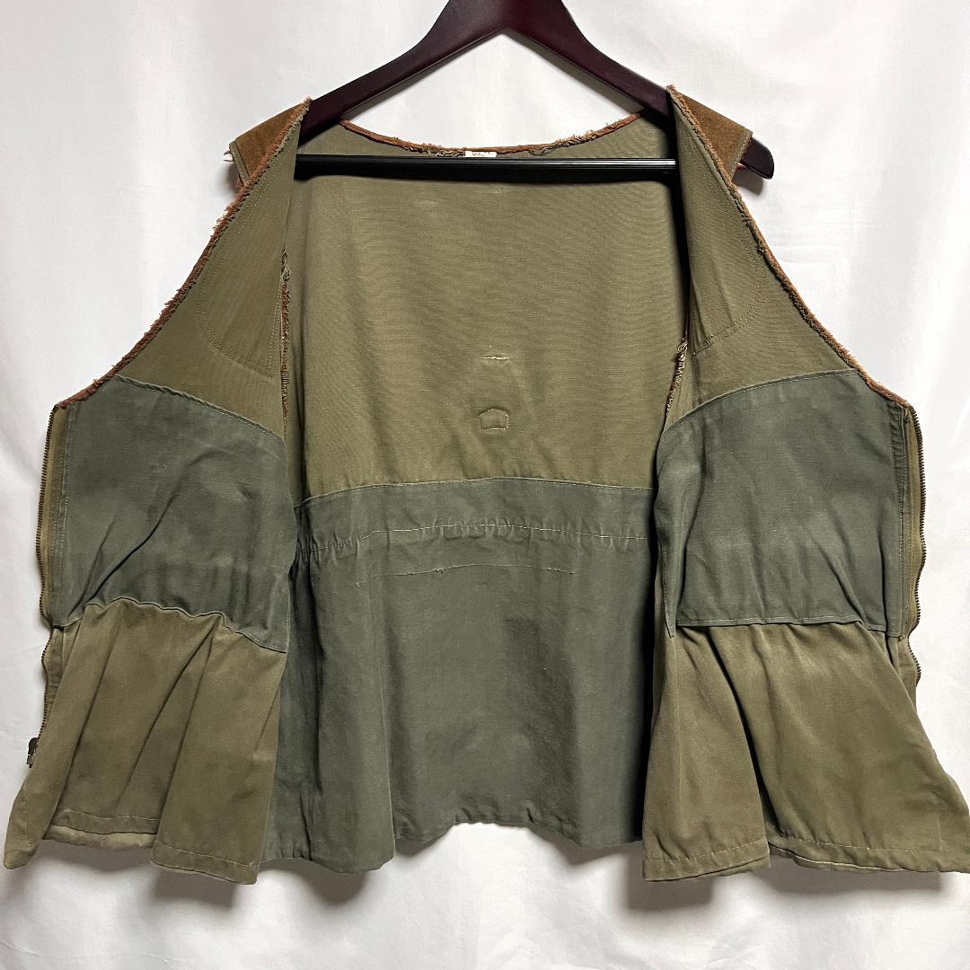 トップス 60s SAFARI HUNTING CANVAS & LEATHER VEST