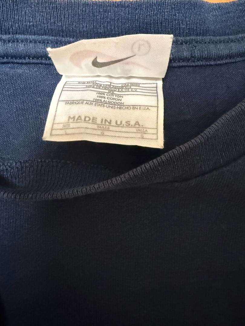 NIKE 銀タグ 90s ビックスウッシュ　Tシャツ　Mサイズ　USA製 短丈