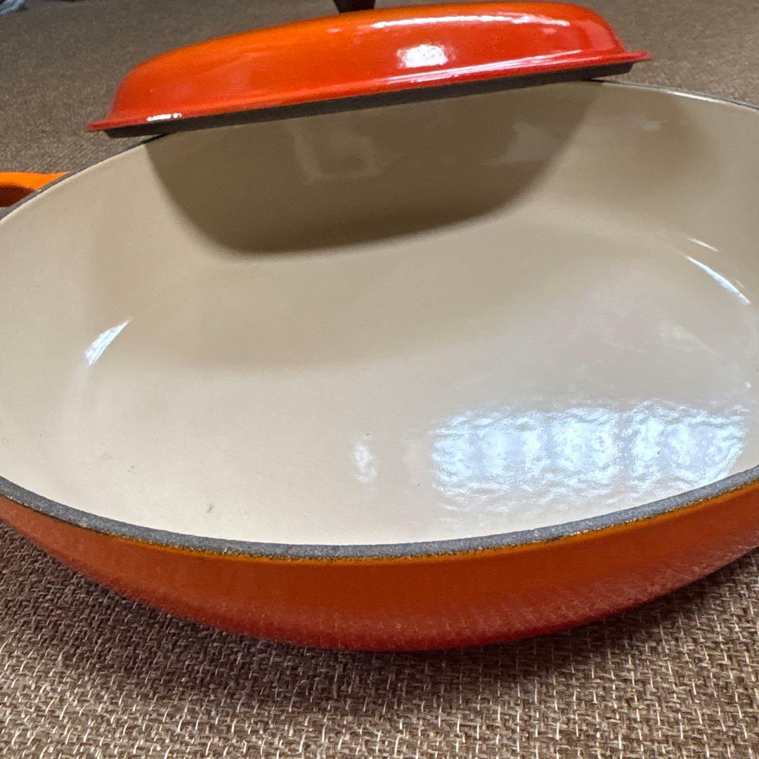 Le Creuset 両手鍋 オレンジ