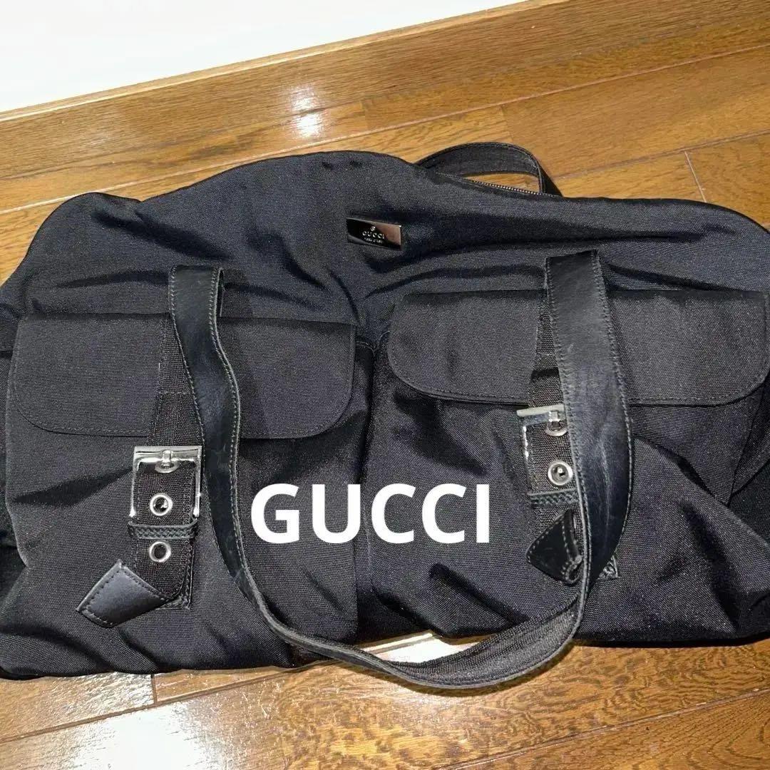 希少✨GUCCI ブラック ボストンバッグ