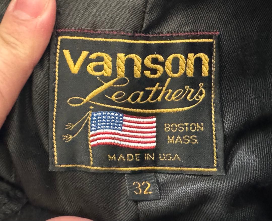 VANSON 革パンツ レザースラックス 32インチ 美品