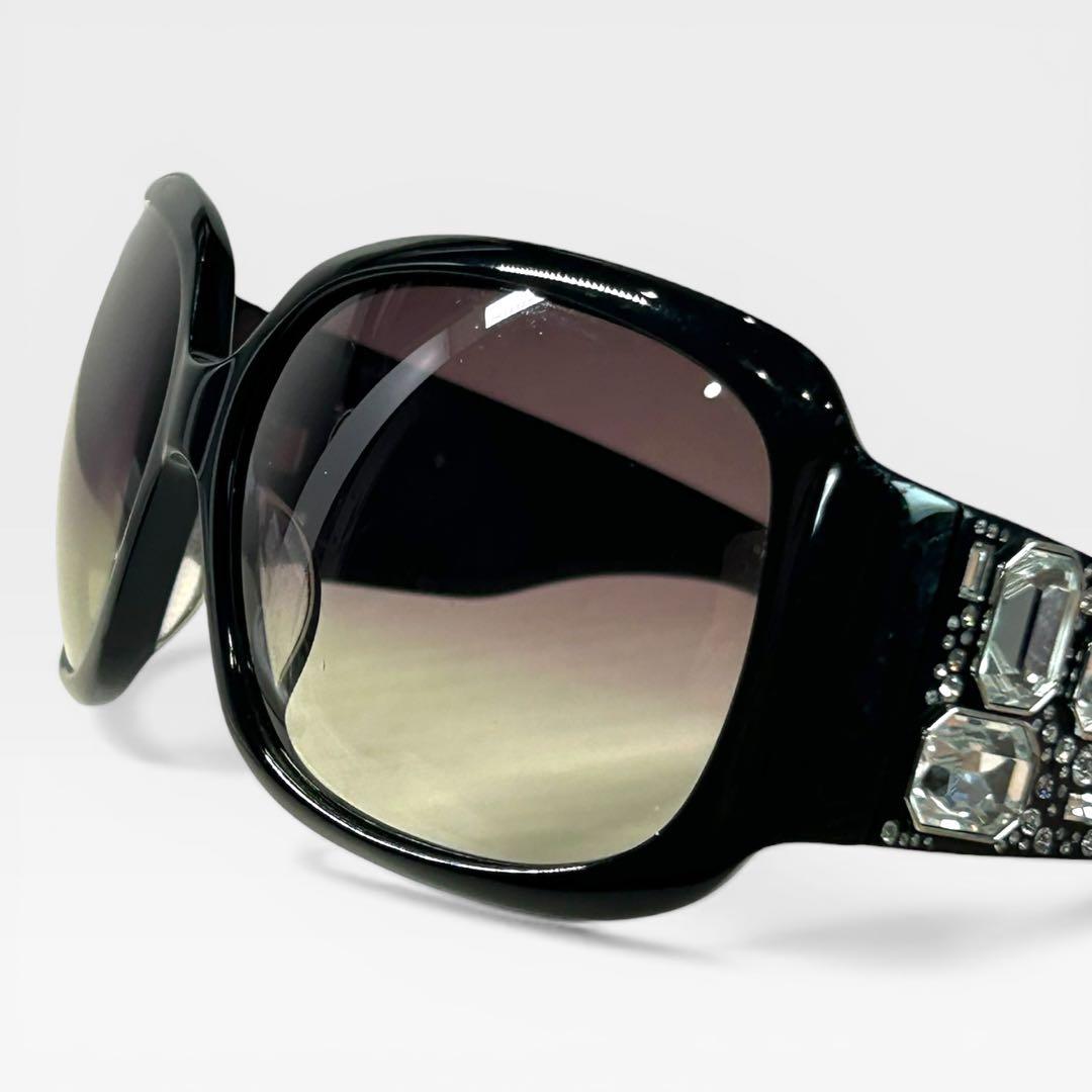 Christian Dior ラインストーン装飾 ビッグフレーム サングラス