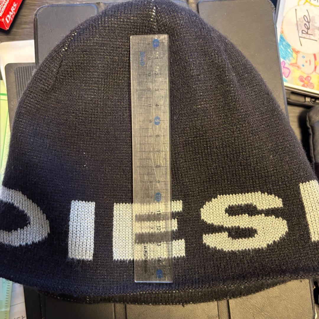DIESEL ニット帽 黒 00s y2k リバーシブル
