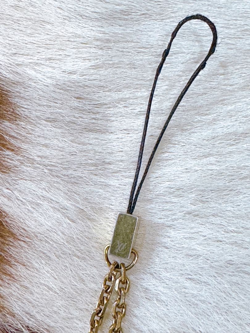 ★ルイヴィトンLouis Vuitton ストラップ　黒　キューブ