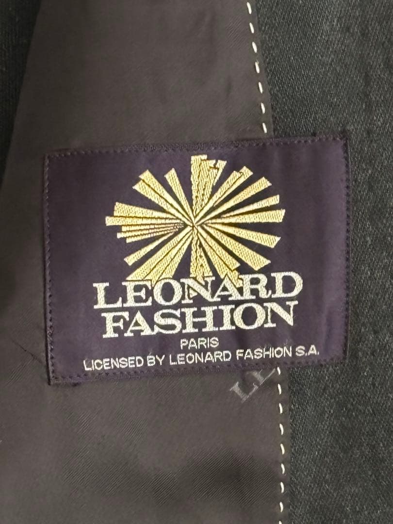 LEONARD レオナール テーラードジャケット メンズM相当 ステッチデザイン