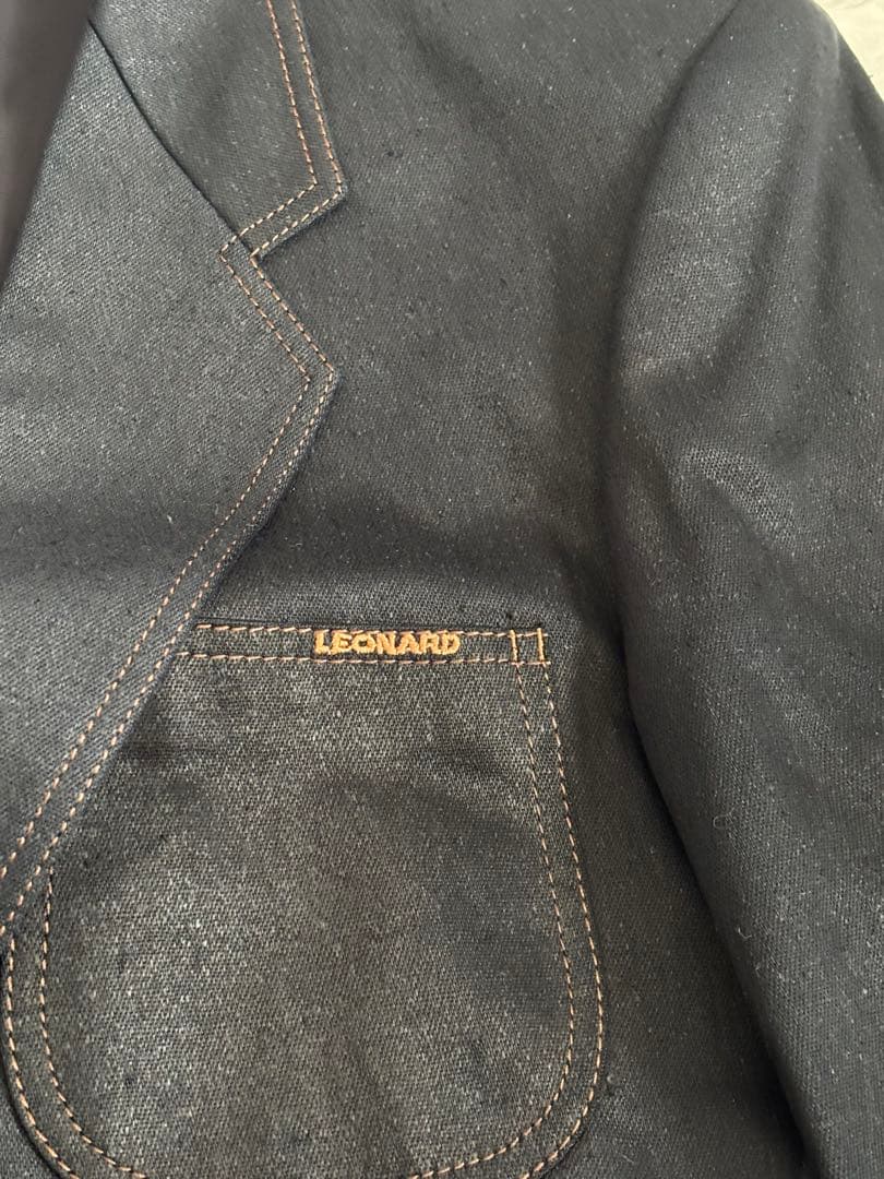 LEONARD レオナール テーラードジャケット メンズM相当 ステッチデザイン