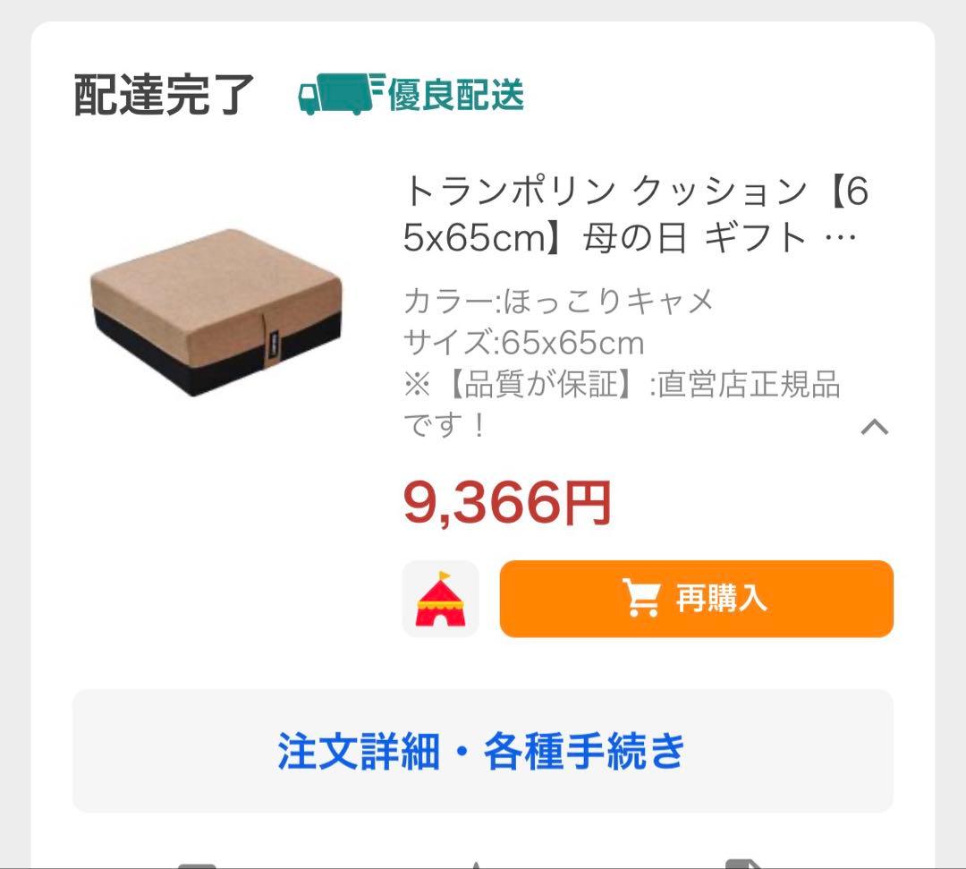 ほぼ新品　SOHAPI トランポリンクッション　正方形マット 持ち手付き