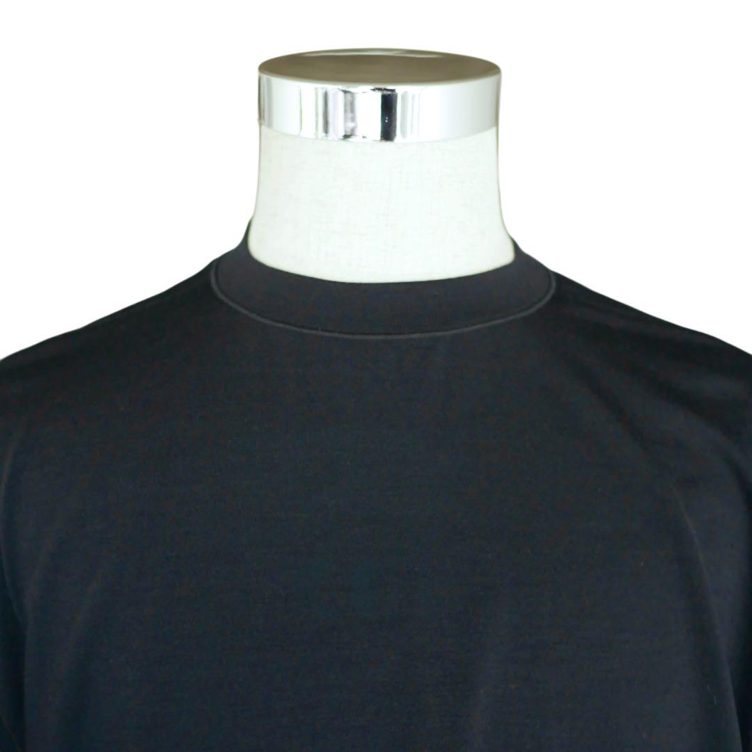 【BIOTOP Washable wool jersey TEE ネイビー M