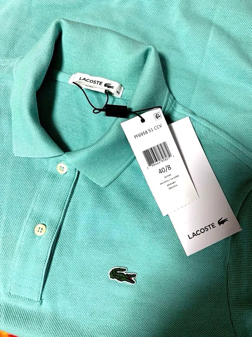 ✨LACOSTE 爽やかな水色 レディースポロシャツ size40/8 ✨最安値