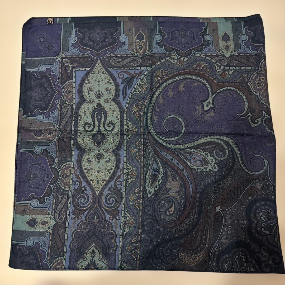 ETRO エトロ スカーフ ショール ペイズリー 大判 シルク混 ウール
