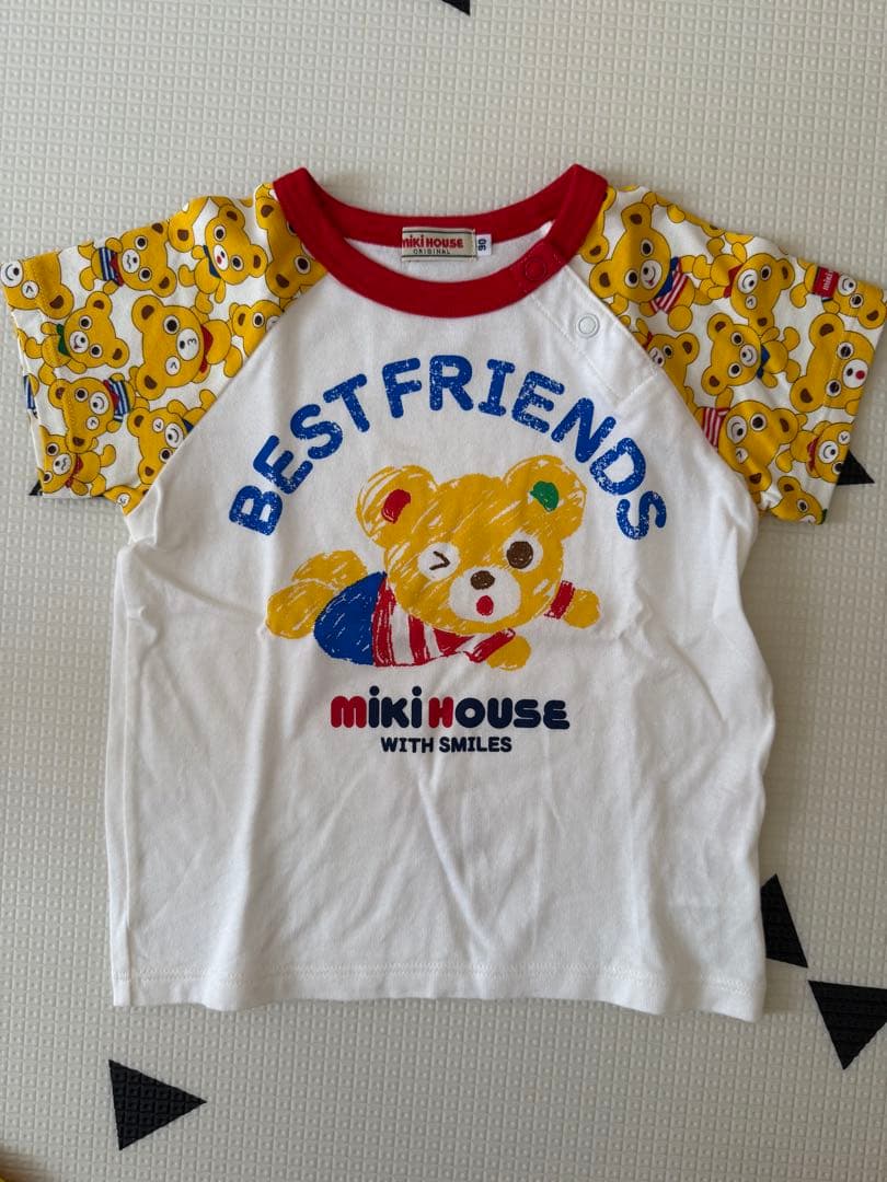 美品　ミキハウス　プッチー　セットアップ　帽子