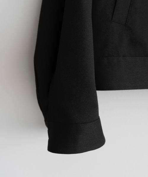 TECH WOOL GABARDINE ZIP BLOUSON ブラック XS