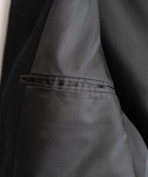 TECH WOOL GABARDINE ZIP BLOUSON ブラック XS