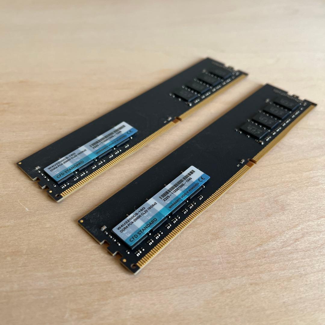 CFD DDR4 3200 W4U3200CS-16G 16G×2枚