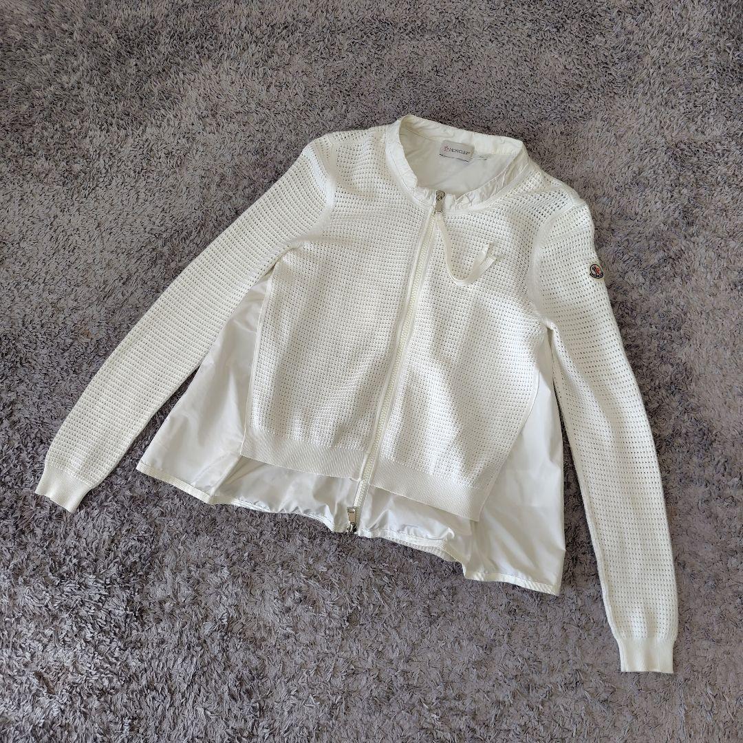 MONCLER Maglia メッシュカーディガン レディース ホワイト系 XS