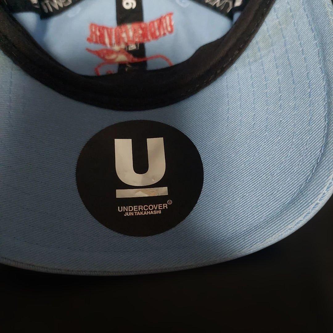 UNDERCOVER NEWERA 水色キャップ リンゴ刺繍