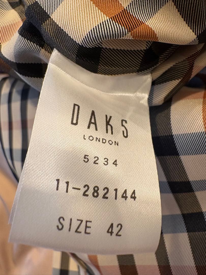 DAKS キルティングフード付きロングコート 42