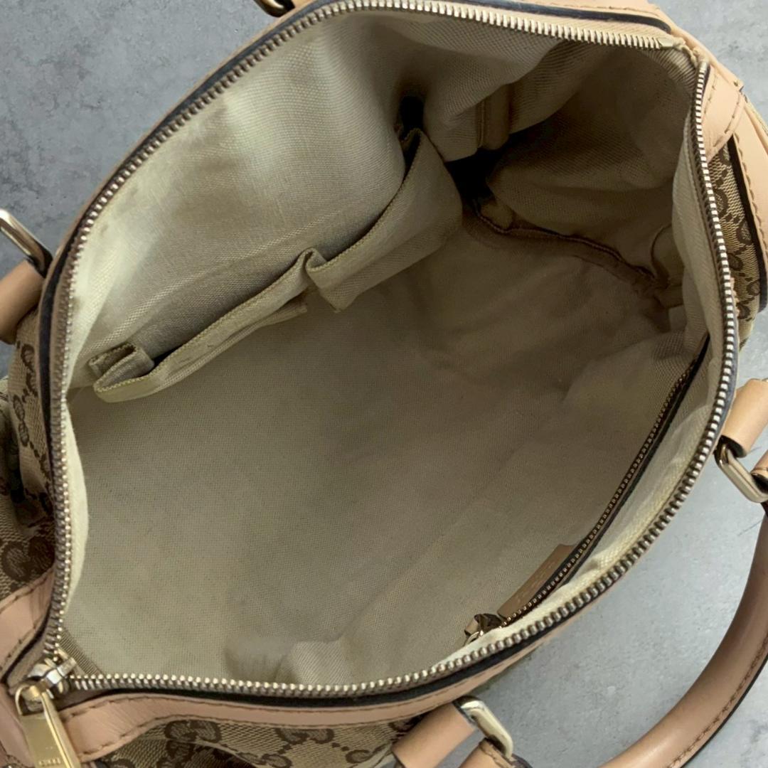 GUCCI ボストンバッグ　GGキャンバス　シェリーライン　2way