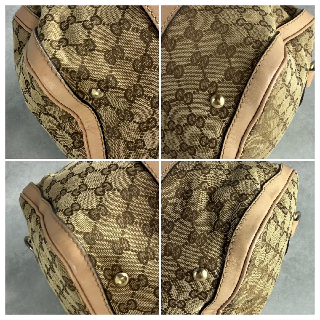 GUCCI ボストンバッグ　GGキャンバス　シェリーライン　2way