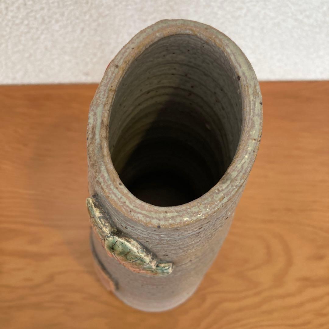 花器①　花瓶　フラワーベース　陶器　手作り　作家　蝶　一点物