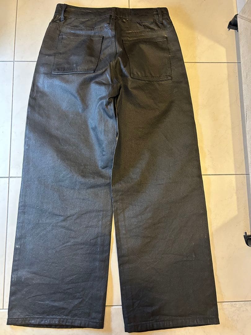 パンツ GOAR.ARCHIVE strapped baggy oil pants M