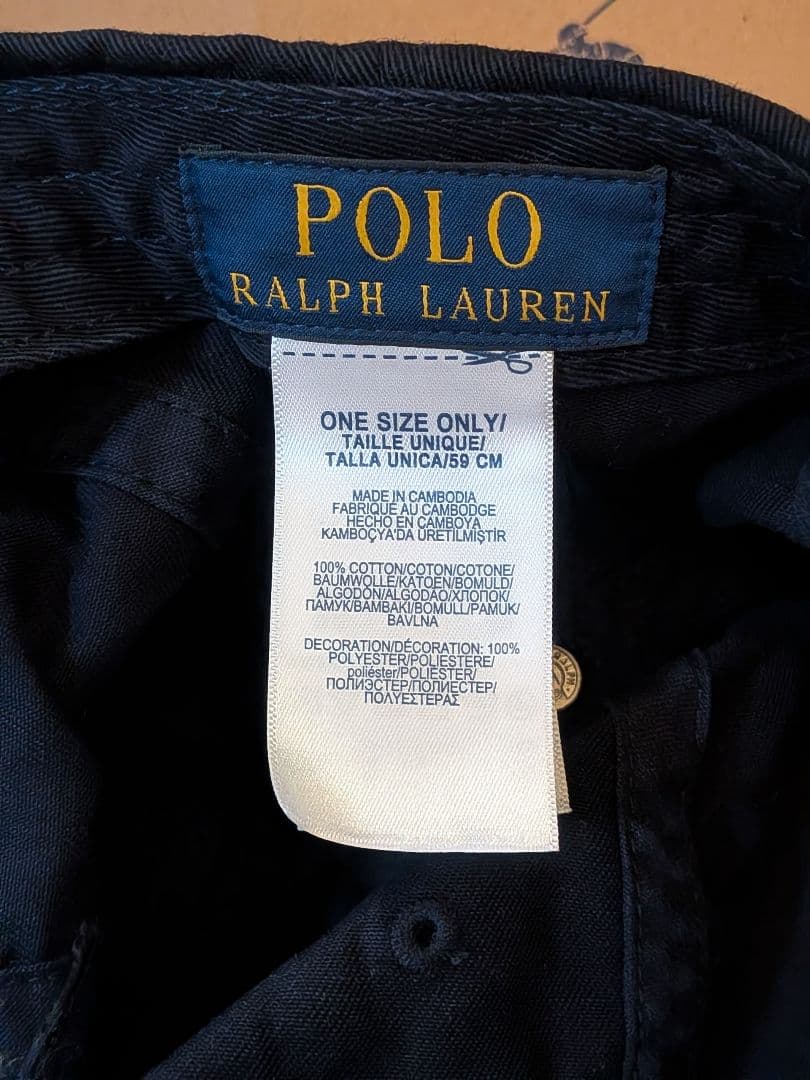 Polo Ralph Lauren ポニー刺繍 キャップ ONE SIZE 紺色