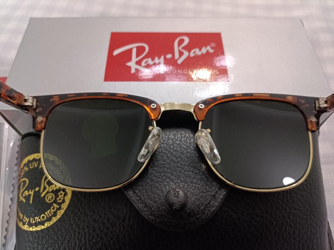 美品 RayBan クラブマスター RB3016 サングラス べっ甲