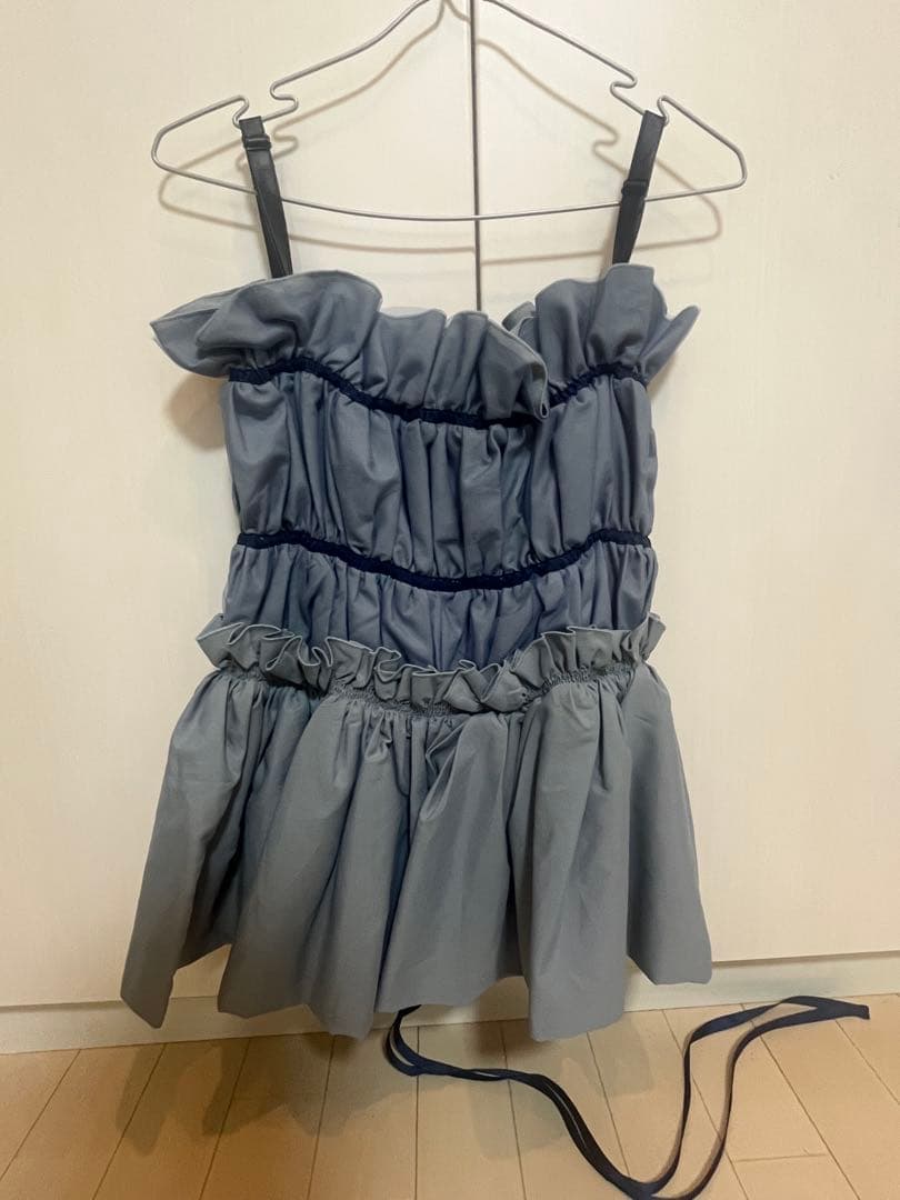 la belle Etude BACKリボンペプラムバルーンTOPS ブルー