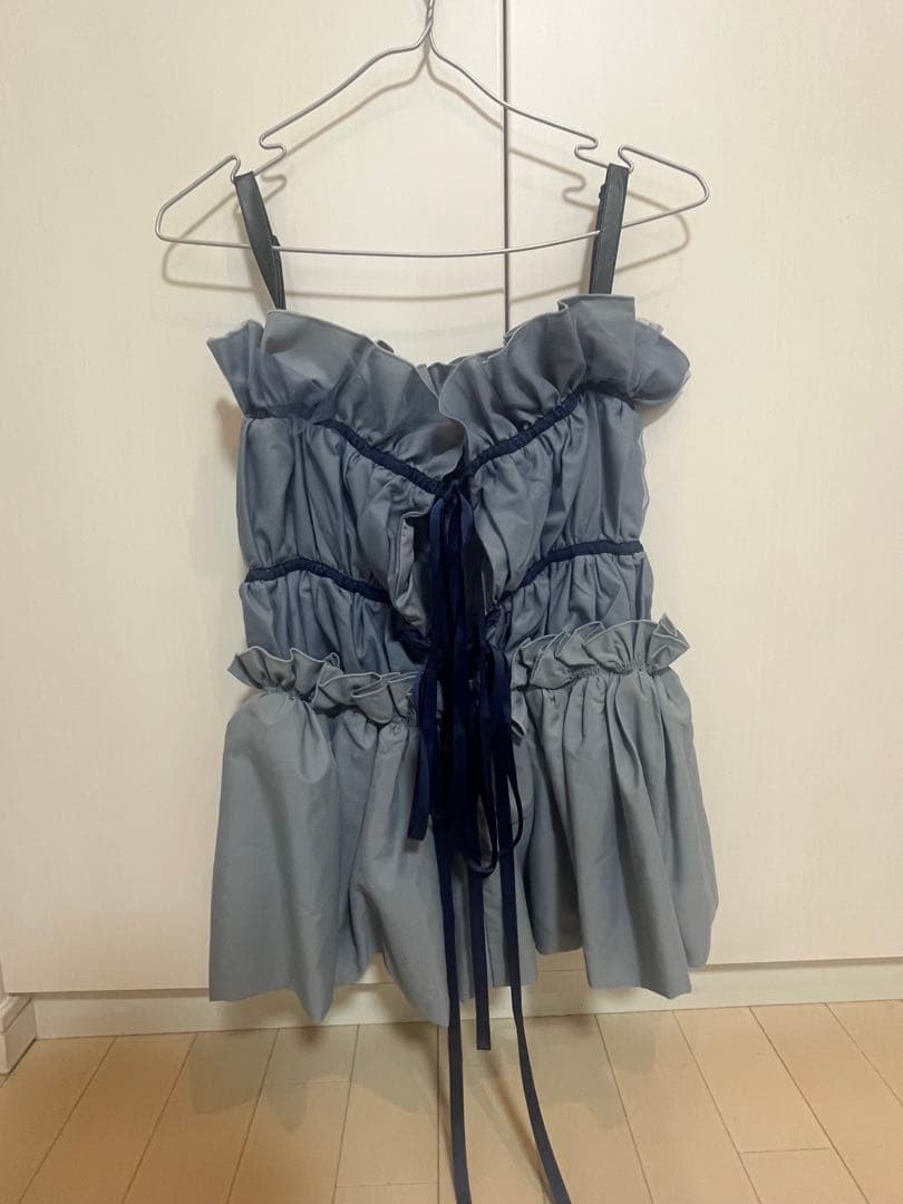 la belle Etude BACKリボンペプラムバルーンTOPS ブルー