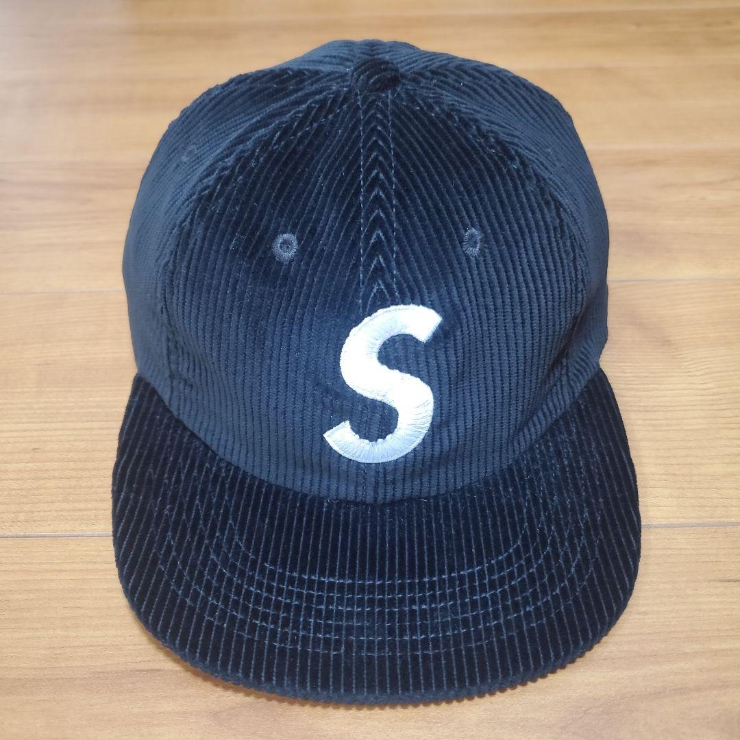 Supreme Corduroy S Logo 6-Panel Cap 黒