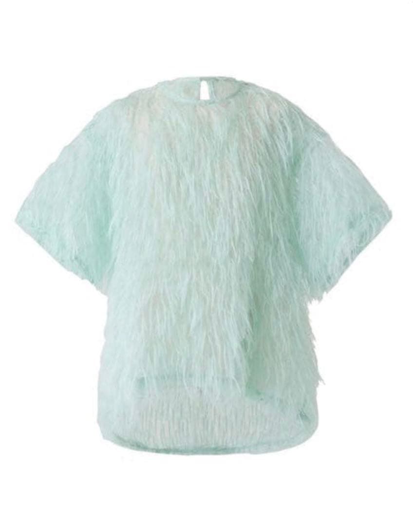 新品タグ付:完売cygne フェザートップス Moni MINT GREEN