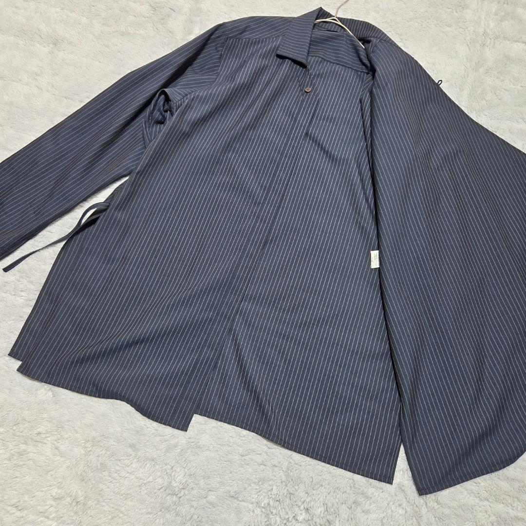 S'YTE ストライプ ラップシャツ ネイビー ヨウジヤマモト　和服　半纏　３