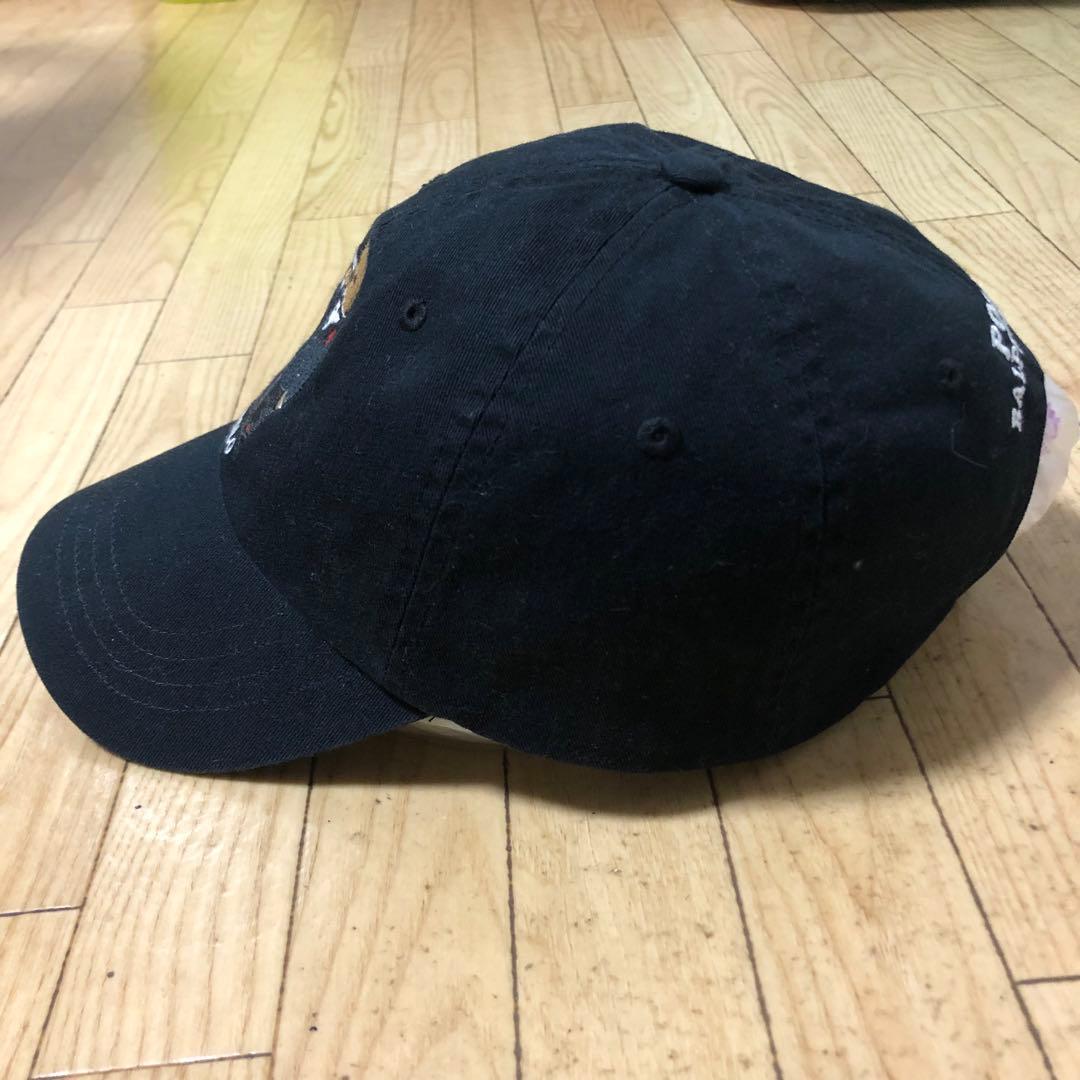 ポロラルフローレン ポロベア タキシード 刺繍ロゴ キャップ 黒