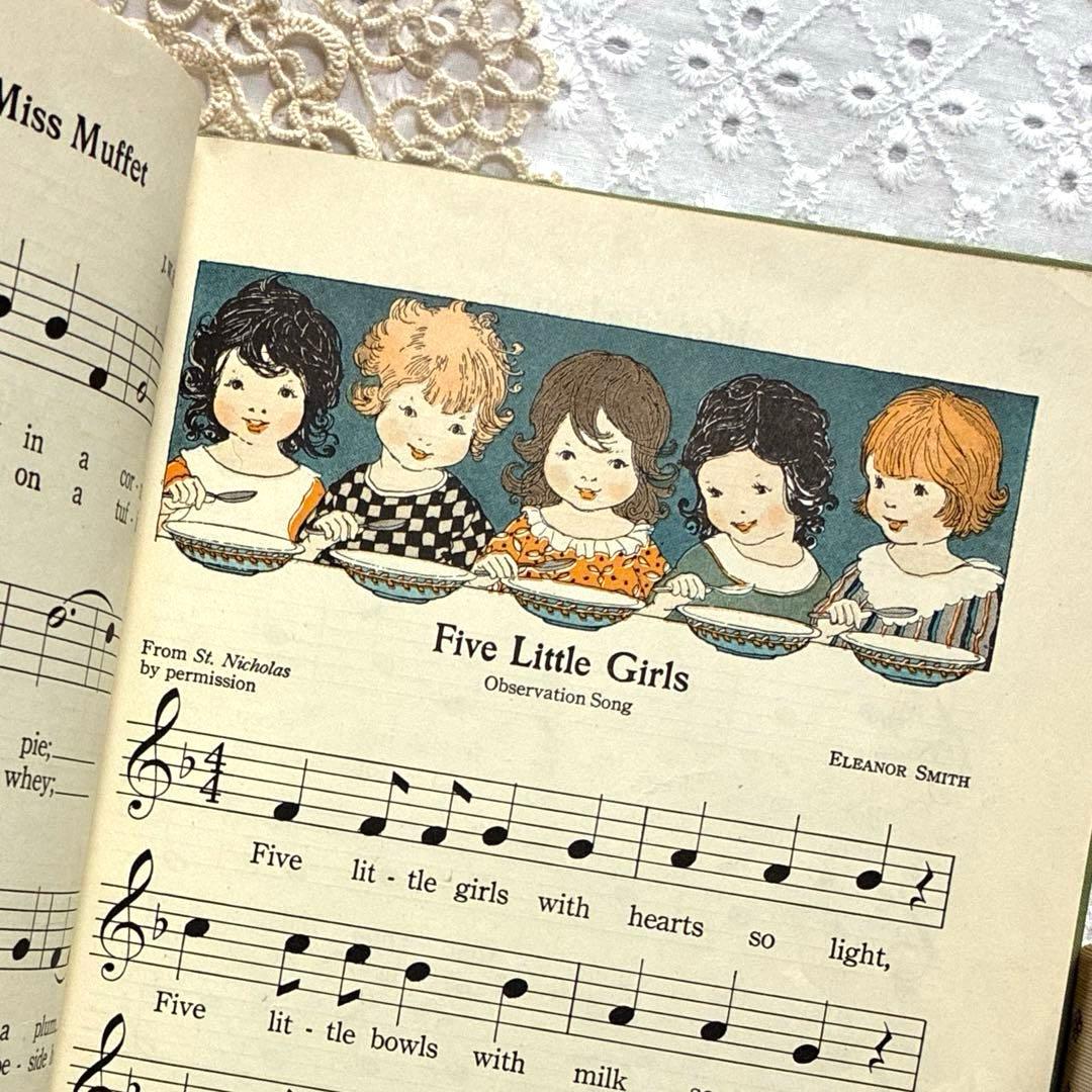 RV75 洋書古書 ヴィンテージ音楽教本 楽譜絵本