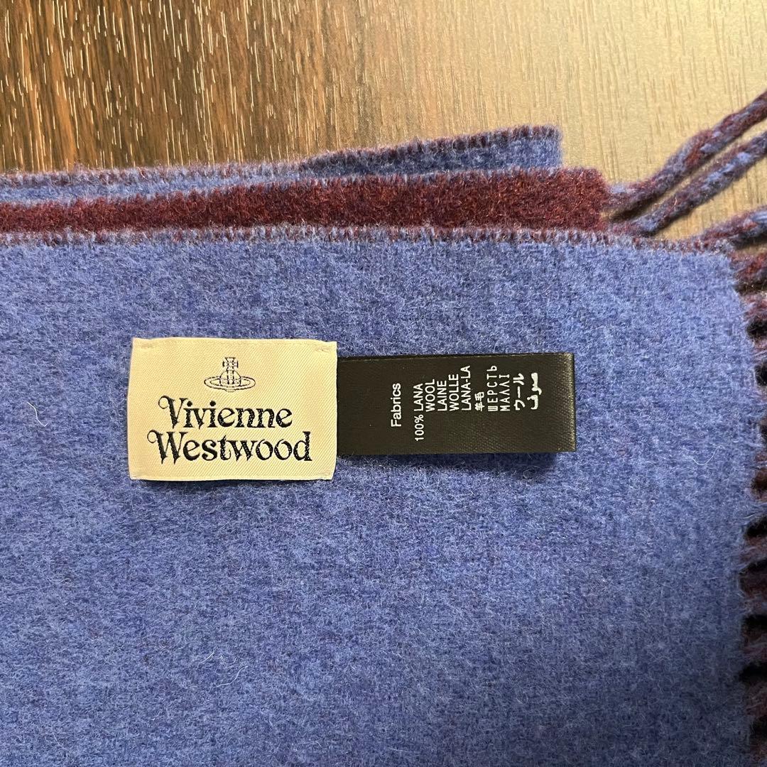 VIVIENNE WESTWOOD ブルー/PURPLE マフラー