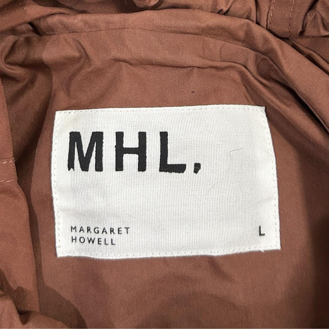 MHL. ブラウン フーテッドナイロンコート　レイン　マーガレットハウエル　古着